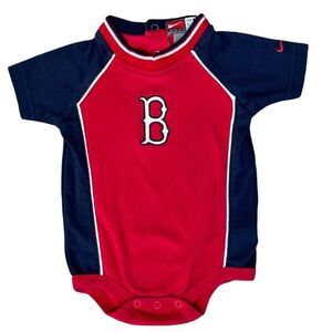 Nike Boston Red Sox MLB Baby Short Sleeve Logo Onesie Bodysuit. 12 Months.